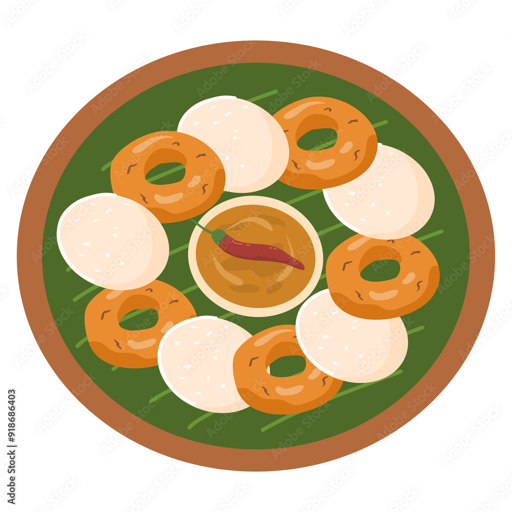 Sambar with Idli and Vada, Indian Food Sambar with Idli and Vada, Indian Food
