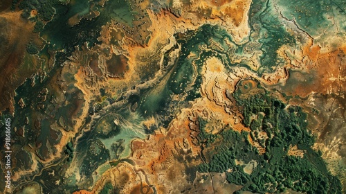 Fototapeta Naklejka Na Ścianę i Meble -  Abstract natural texture, earth texture, satellite top view. 