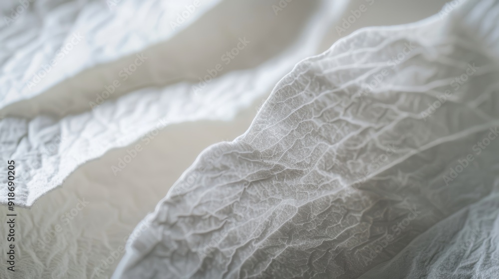 Obraz premium Beautiful white flower petals with intricate veins and delicate textures, ideal for romantic events such as weddings or valentine's day