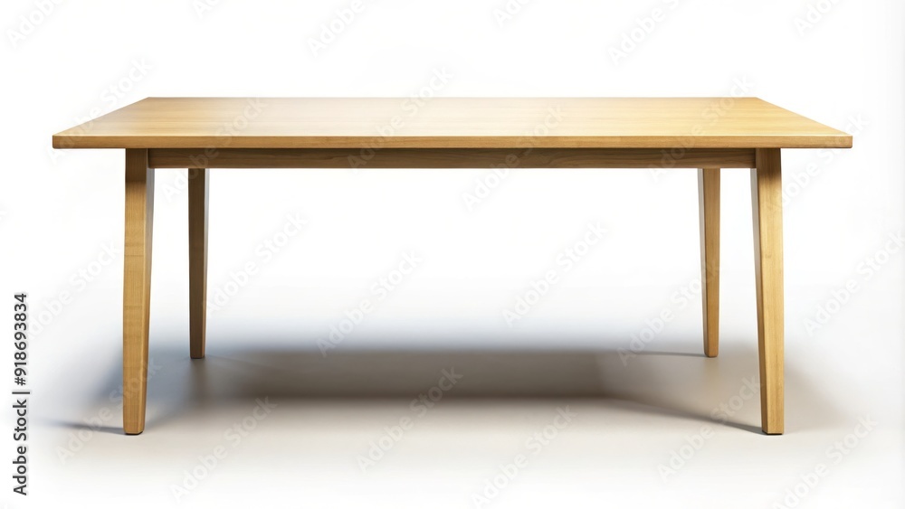 Empty, modern, wooden desktop table isolated on white background, with subtle shadows, clean lines, and a minimalist aesthetic, ideal for product or technology placement. Empty, modern, wooden desktop table isolated on white background, with subtle shadows, clean lines, and a minimalist aesthetic, ideal for product or technology placement.