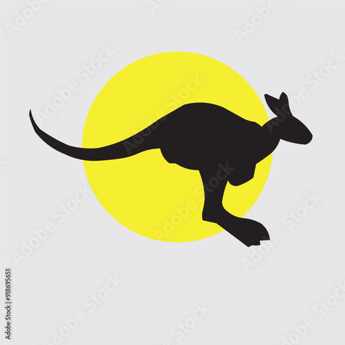 silhouette of a kangaroo photo