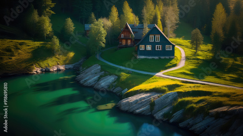 Serene Lakeside Haven: Embracing Nature's Silent Whisper