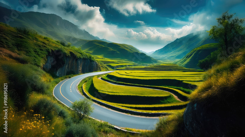Eternal Curves of Green: The Journey through Terraced Valleys