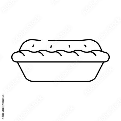 pumpkin pie line icon vector. pumpkin pie sign. isolated contour symbol black illustration