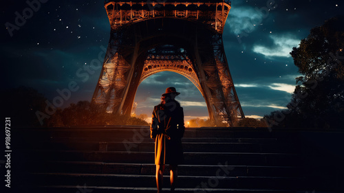 Mystique at Twilight: A Parisian Silhouette Encounter