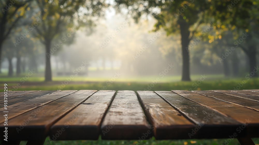 Obraz premium empty table with fog background