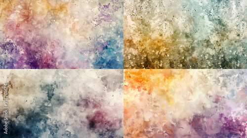 Mottled texture in watercolor of abstract backgrounds, subtle color variations, and soft transitions 