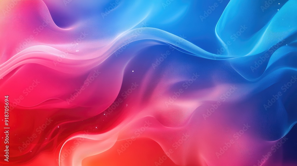 Abstract Wavy Pattern in Vibrant Red and Blue Hues Abstract Wavy Pattern in Vibrant Red and Blue Hues