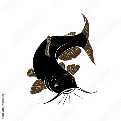 Premium Catfish Vector Art for Fishing Enthusiasts