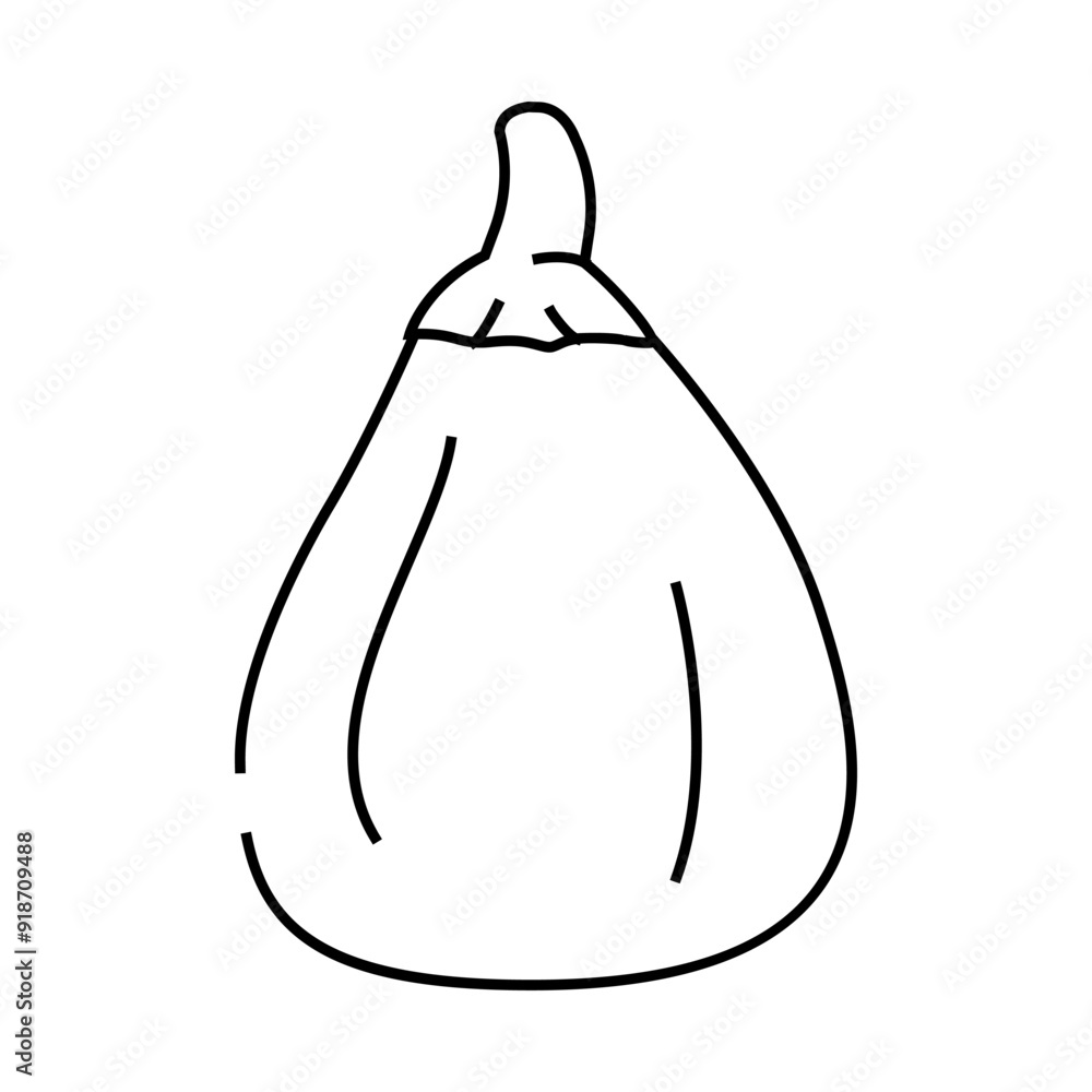 galine eggplant line icon vector. galine eggplant sign. isolated contour symbol black illustration galine eggplant line icon vector. galine eggplant sign. isolated contour symbol black illustration