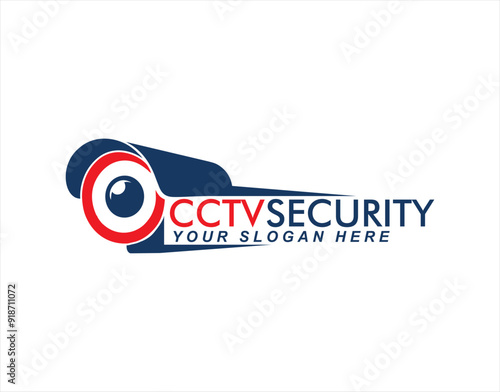 cctv spy camera logo icon symbol emblem modern template vector illustration design, security  home protection system