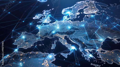 Europe Digital Network Map