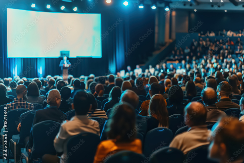 Naklejka premium People on conference