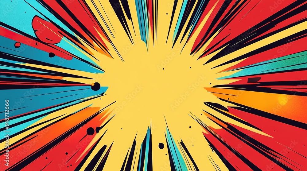 Abstract Comic Book Style Explosion Background Abstract Comic Book Style Explosion Background