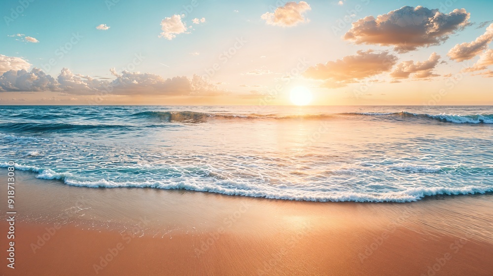 the sun is setting over the ocean waves the sun is setting over the ocean waves