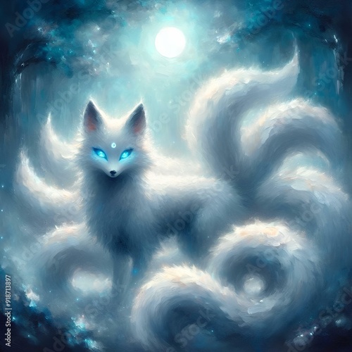 
artistic illustration of a kitsune 72