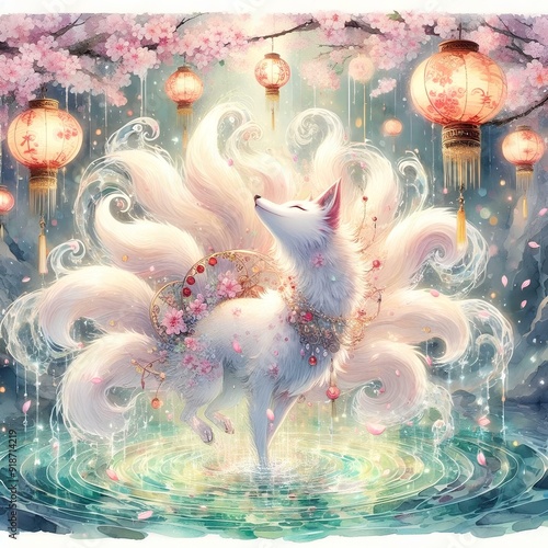 
artistic illustration of a kitsune 12 photo