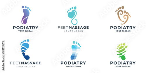 Foot logo designs concept vector, Iconic Foot Logo designs template.