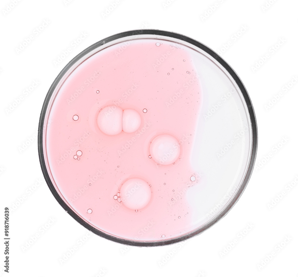 Petri dish with sample isolated on white, top view Petri dish with sample isolated on white, top view