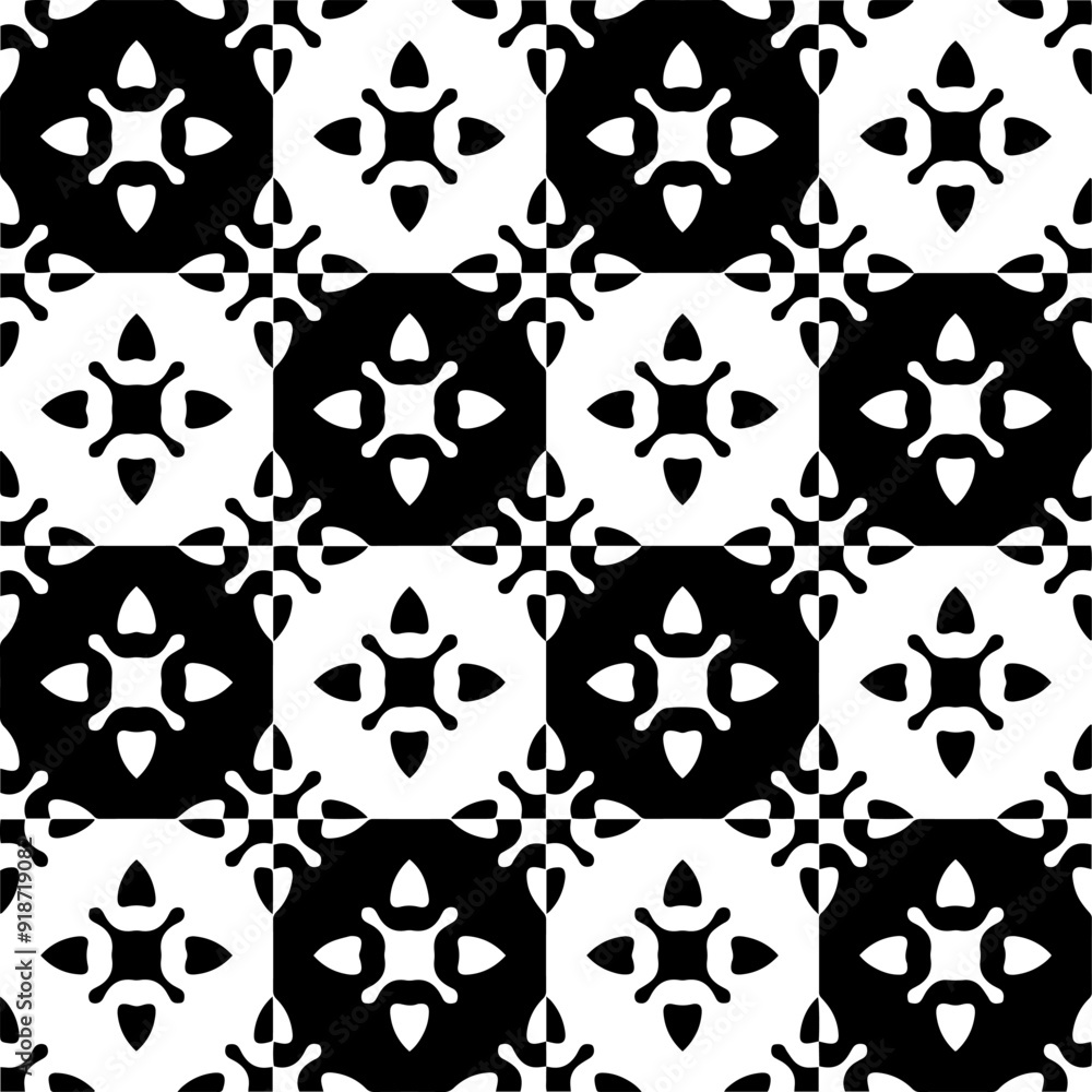 Black and white seamless pattern with abstract shapes. Repeat pattern for fashion, textile design, on wall paper, wrapping paper, fabrics and home decor. Black and white seamless pattern with abstract shapes. Repeat pattern for fashion, textile design, on wall paper, wrapping paper, fabrics and home decor.