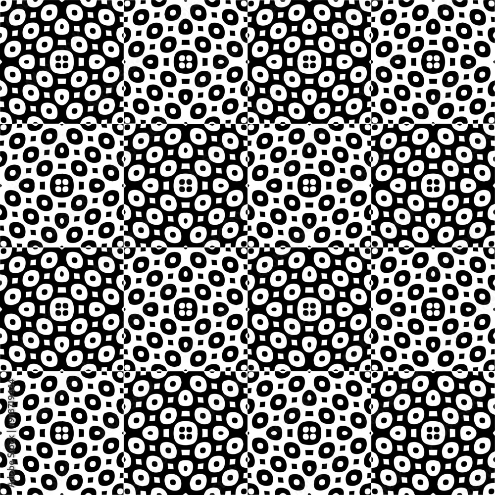 Black and white seamless pattern with abstract shapes. Repeat pattern for fashion, textile design, on wall paper, wrapping paper, fabrics and home decor. Black and white seamless pattern with abstract shapes. Repeat pattern for fashion, textile design, on wall paper, wrapping paper, fabrics and home decor.