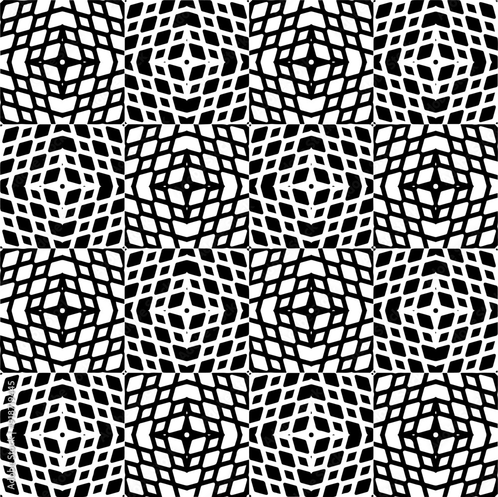 Black and white seamless pattern with abstract shapes. Repeat pattern for fashion, textile design, on wall paper, wrapping paper, fabrics and home decor. Black and white seamless pattern with abstract shapes. Repeat pattern for fashion, textile design, on wall paper, wrapping paper, fabrics and home decor.