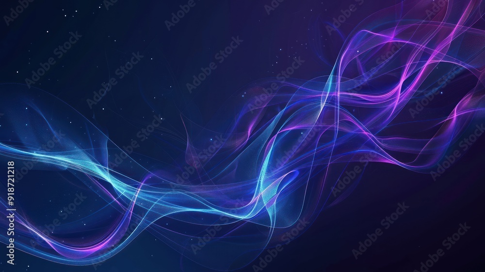 Abstract Flowing Lines on a Dark Background Abstract Flowing Lines on a Dark Background