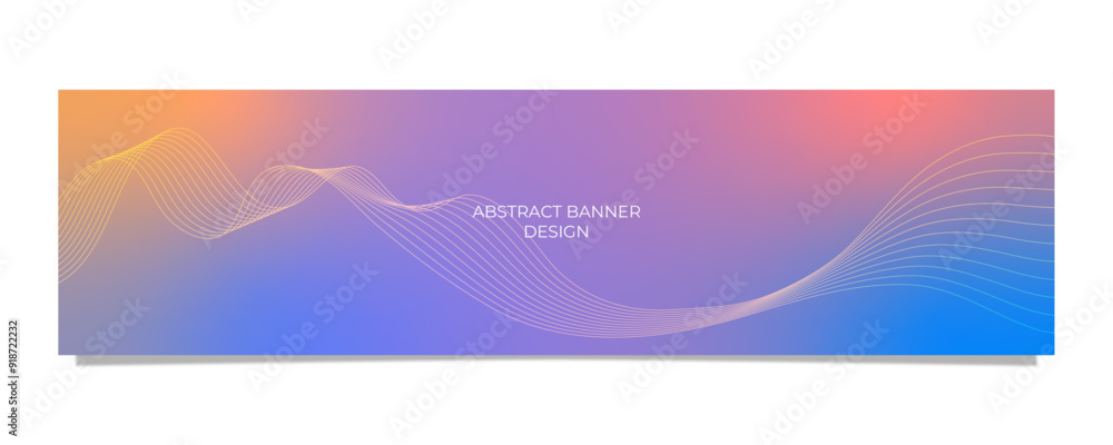 Obraz premium BANNER 5, ABSTRACT DIGITAL FLUID THEMES