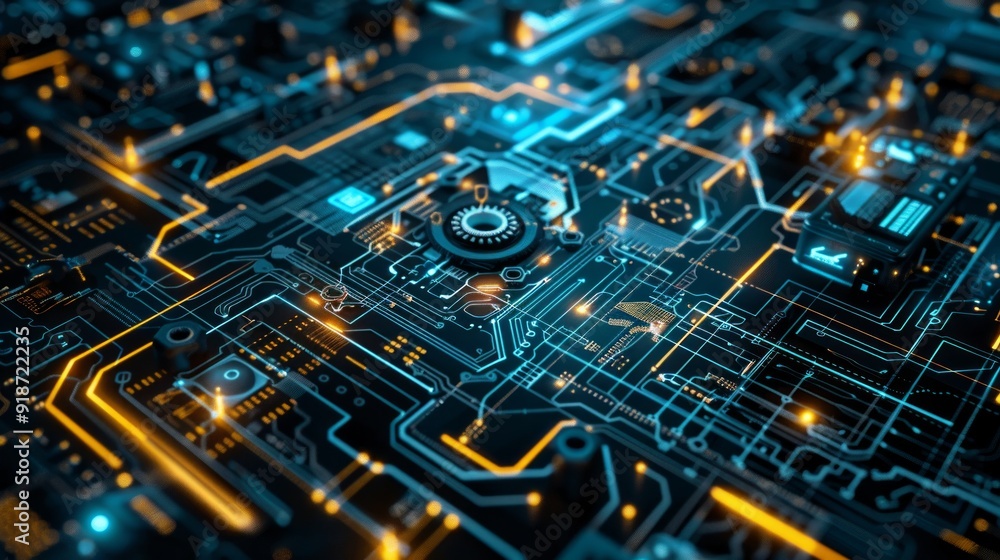 Abstract Futuristic Circuit Board Abstract Futuristic Circuit Board