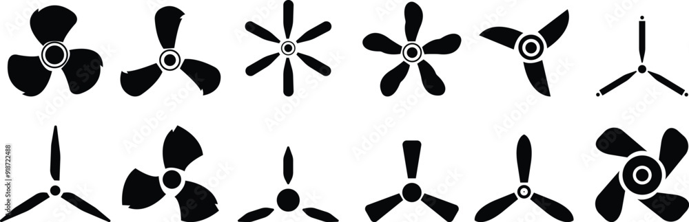 propeller icon set vector design element, engine or motor image, flat design fan propellers vector, isolated on transparent background. wind fan rotating prop, fan, rotor mover, aircraft design. propeller icon set vector design element, engine or motor image, flat design fan propellers vector, isolated on transparent background. wind fan rotating prop, fan, rotor mover, aircraft design.