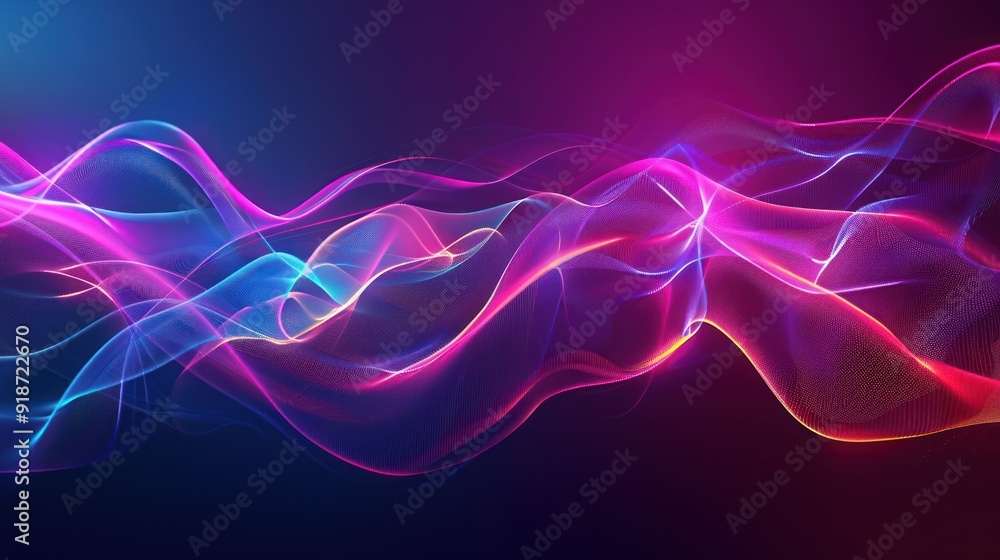 Abstract Wavy Design with Neon Colors Abstract Wavy Design with Neon Colors