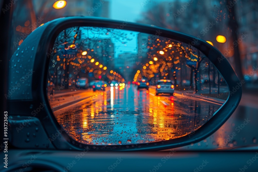 Enhanced visibility and safety in a car through the interior rearview mirror view Enhanced visibility and safety in a car through the interior rearview mirror view