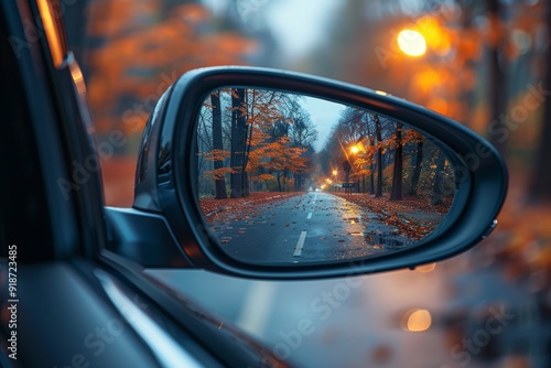 Contemporary view of side mirror on a modern vehicle for enhanced search relevance