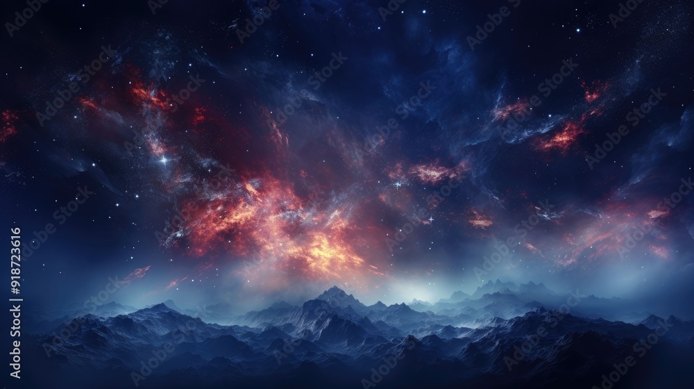 Fototapeta premium beautiful space galaxy background