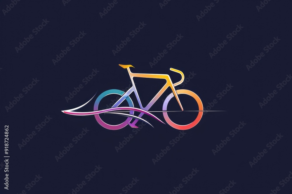 A colorful bike with a unique rainbow design on the front, perfect for a fun and playful atmosphere A colorful bike with a unique rainbow design on the front, perfect for a fun and playful atmosphere
