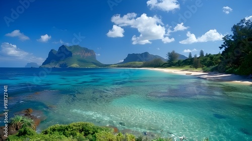 tropical island in the sea