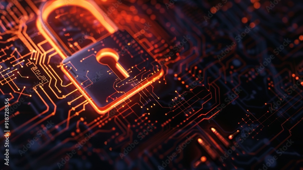 Digital Lock on a Circuit Board Digital Lock on a Circuit Board
