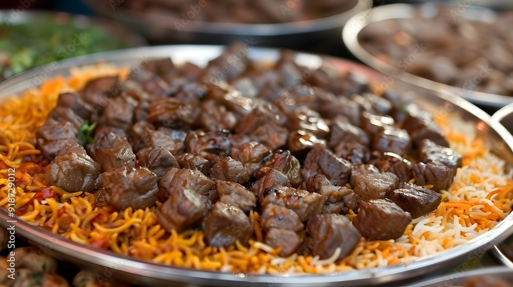 A huge plate of delicious and very tasty Biryani A huge plate of delicious and very tasty Biryani