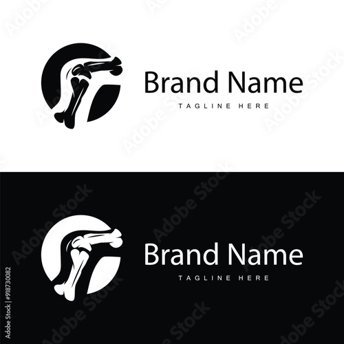 Bone Logo, Bone Care Health Design, Simple Symbol Template Illustration