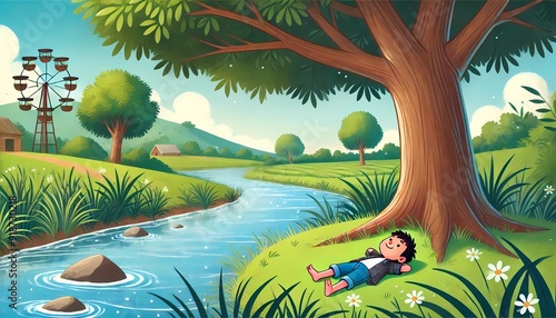 jungle with island
