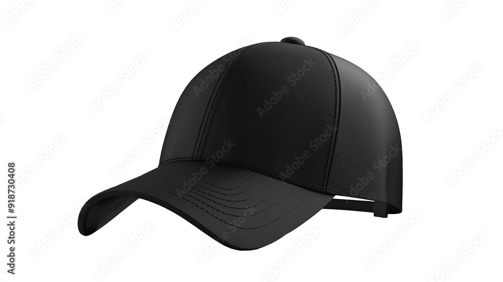 Blank Black Baseball Cap Mockup. Side View Blank Black Baseball Cap Mockup. Side View