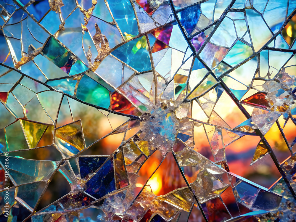 Abstract Crystal Explosion in Vivid Colors Abstract Crystal Explosion in Vivid Colors