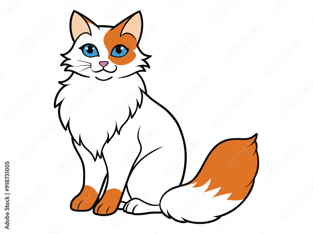 sailing cat sitting eps A sailing cat sitting eps A