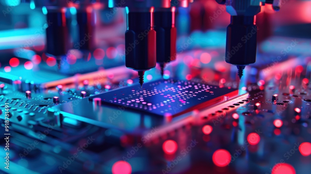 Automated Manufacturing Process in a High-Tech Factory Automated Manufacturing Process in a High-Tech Factory