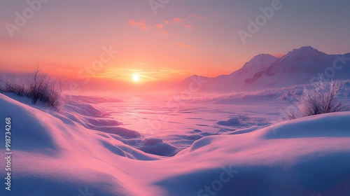 Sunrise in the Snow 