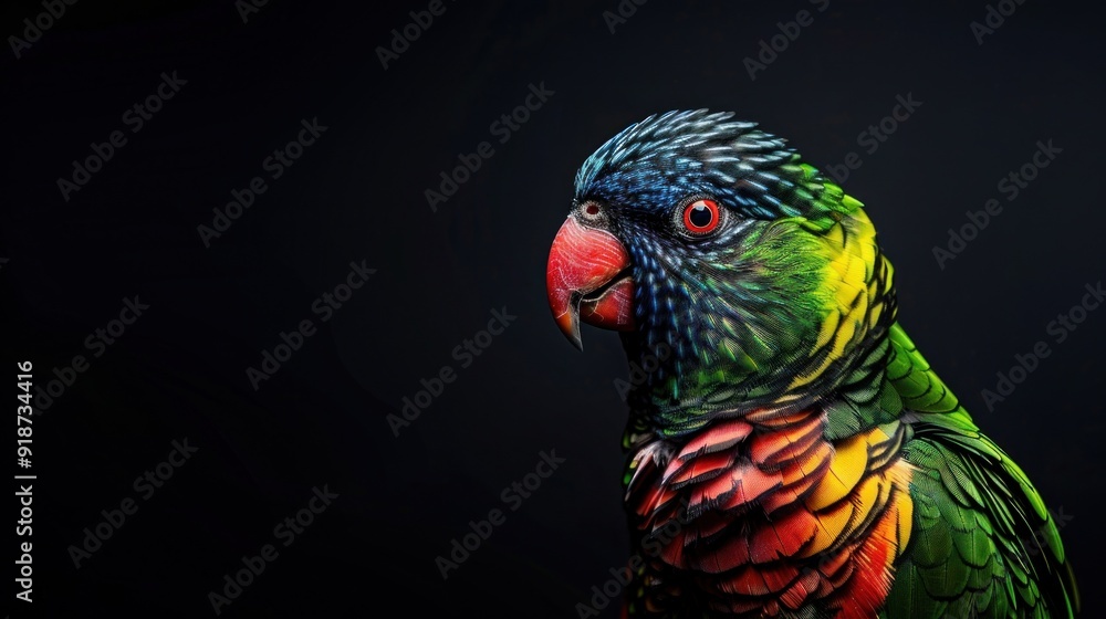Naklejka premium Colorful Parrot Portrait