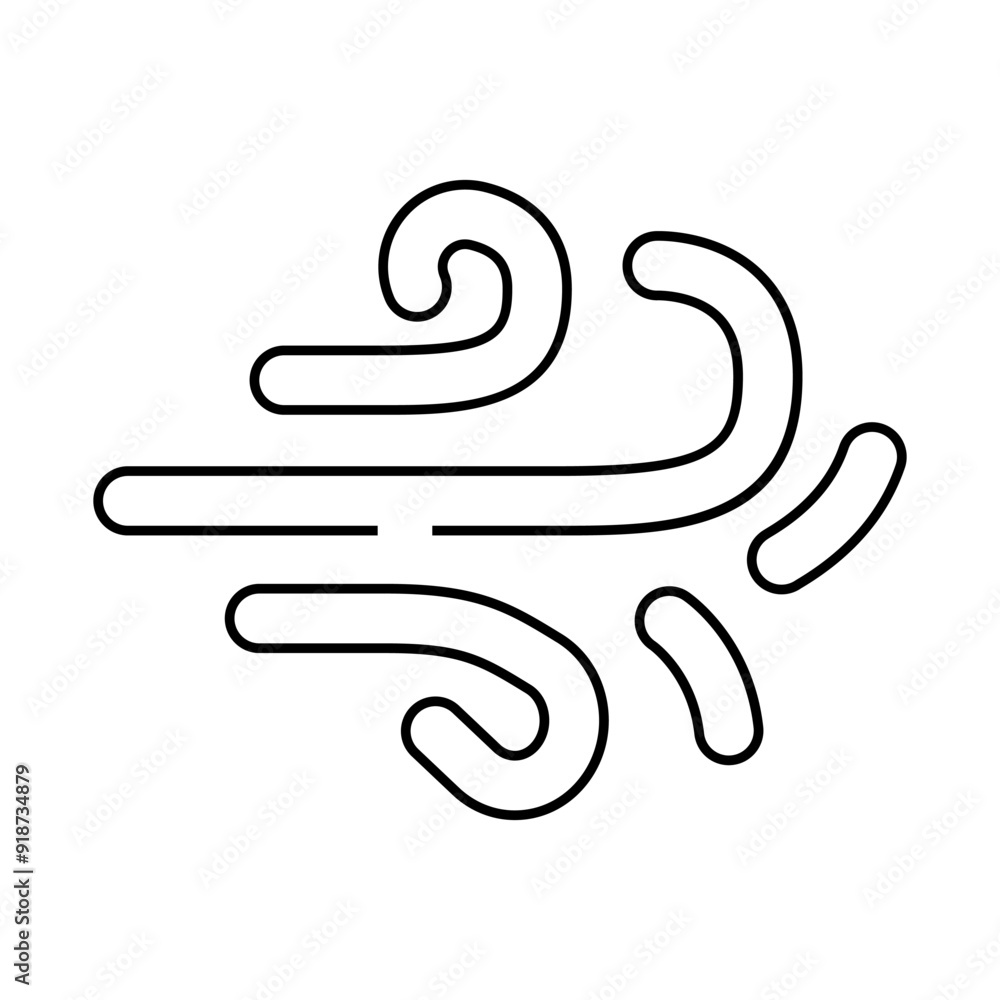 Fototapeta premium wind air clean line icon vector. wind air clean sign. isolated contour symbol black illustration