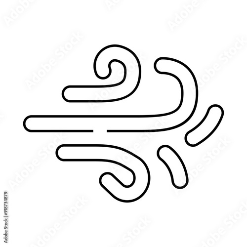 wind air clean line icon vector. wind air clean sign. isolated contour symbol black illustration