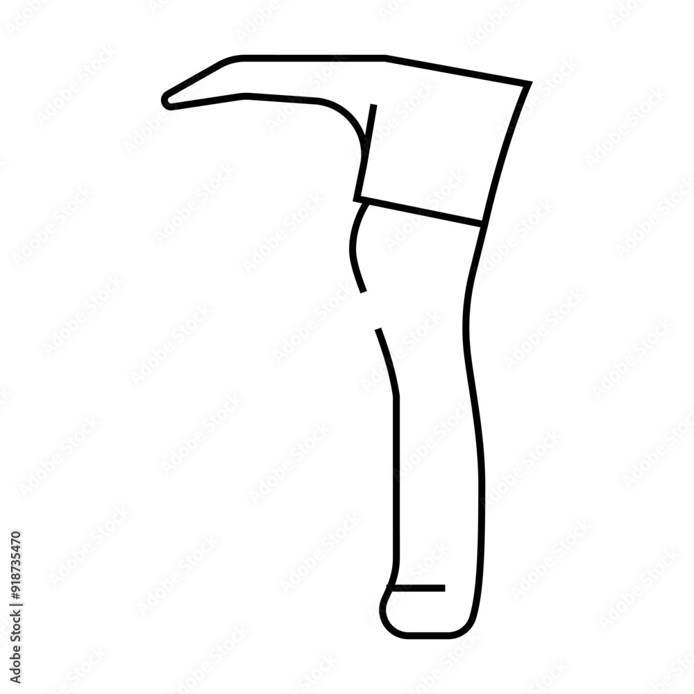 adze axe tool line icon vector. adze axe tool sign. isolated contour symbol black illustration adze axe tool line icon vector. adze axe tool sign. isolated contour symbol black illustration