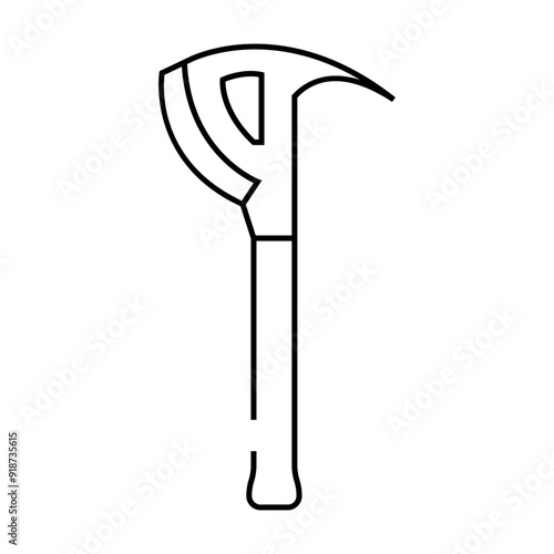 crash axe tool line icon vector. crash axe tool sign. isolated contour symbol black illustration